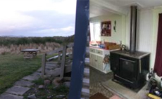 View from the porch...(on a very dull looking day) and the inside